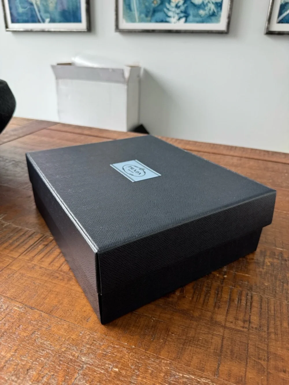 Authentic Prada Storage & Organization: Navy/Light Blue Gift Box (Medium)